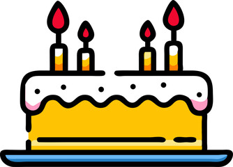 Two Tiered Birthday Cake Yellow Orange Candles two tiered cake
