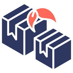 Plastic Free Packaging glyph color icon