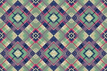 Ethnic seamless patterns with simple shapes. Tribal and ethnic fabrics. African, American, Mexican, Indian styles. Simple geometric pattern elements are best used in design, textile printing.