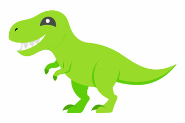 Happy Green Cartoon Tyrannosaurus Rex Dinosaur t rex