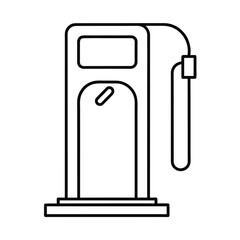 Outdoor charging station for ev detailed outline in line art Vector illustration