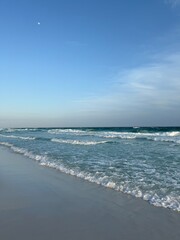 waxing  gibbous moon over the Gulf of America Florida 