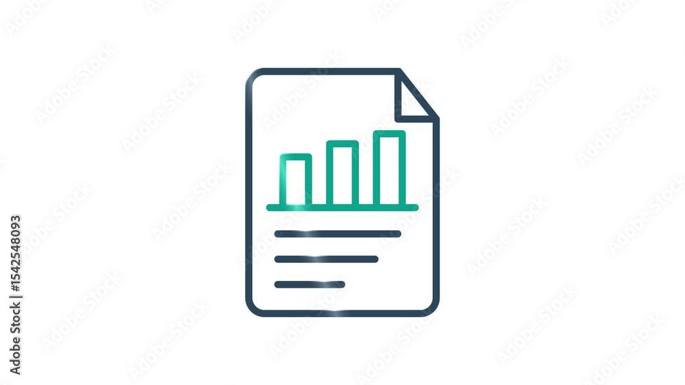 Poster report icon animated. animated icon related to business. suitable for user interface, provide visual