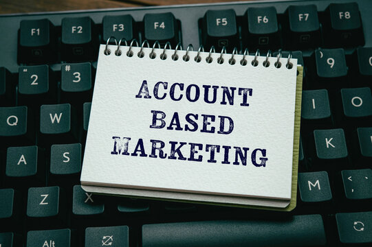 There is notebook with the word Account Based Marketing. It is as an eye-catching image.