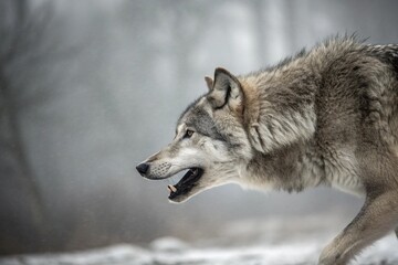 Obraz premium gray wolf canis lupus