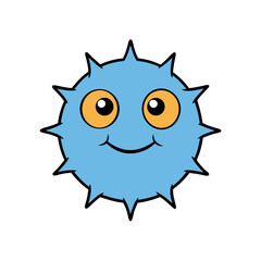 Fototapeta premium Cute Vector Illustration of a Smiling Cartoon Puffin