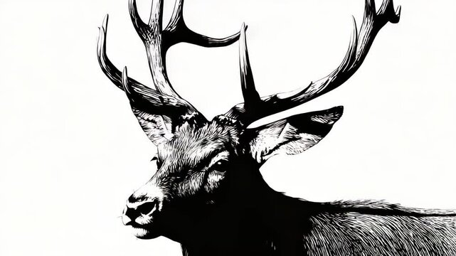 Deer head illustration