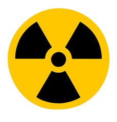 Fototapeta premium vector radiation warning sign on transparent background