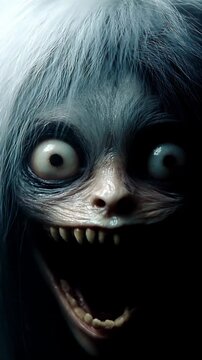 Sudden monster's appearance. Created with AI.