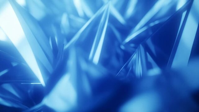 blue fractions glass piece