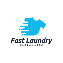 Modern  design for a fast laundry service.