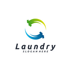 Obraz premium Colorful circular design for a laundry service.