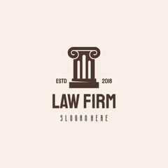 Classic law firm  with a pillar design.