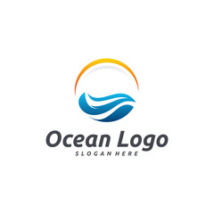 A simple, stylish  design featuring ocean waves.