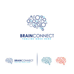 Brain-shaped  design with interconnected circles.