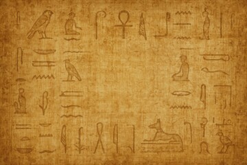 Ancient Egyptian papyrus with delicate texture and hieroglyphic historical elements