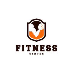 A stylized  for a fitness center.