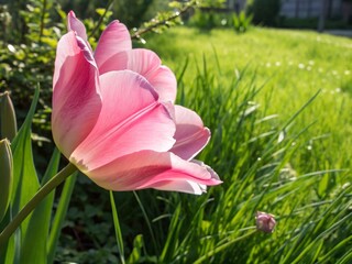 pink tulip flower 