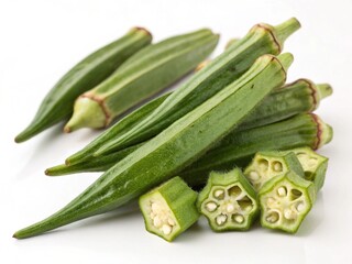 zucchini on a white background