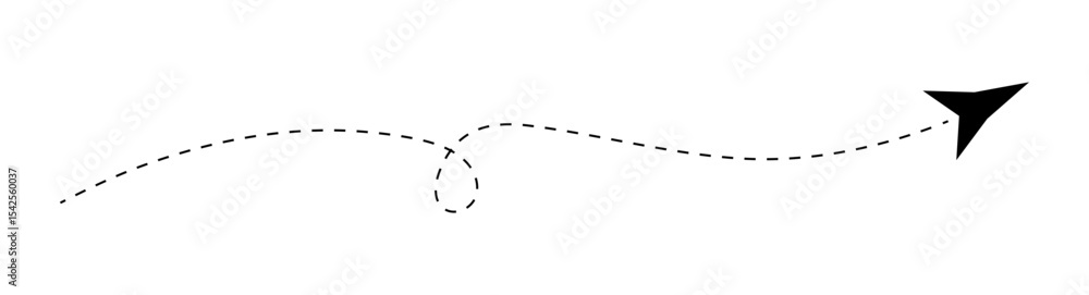 Poster curved arrow path. directional route guidance navigation design element.