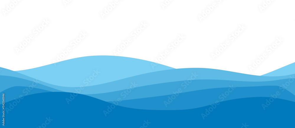 Aufkleber an overlapping wave pattern with gradient shades. perfect for digital backgrounds.