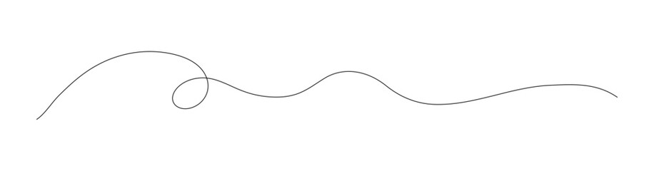 A simple curvy line drawing for decoration, design projects, and creative use.