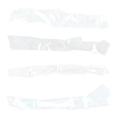 Transparent plastic tapes overlay set