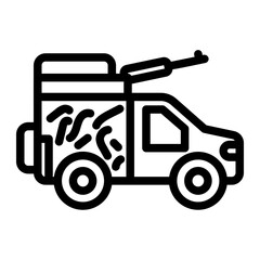 military vehicle icon