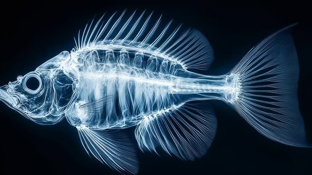 X-ray Vision of Goldfish Skeleton Animation, a mesmerizing close up study