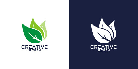 leaf logo design vector