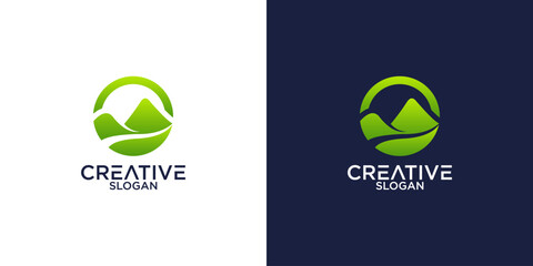 mountains or hills logo vector design