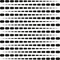 Halftone dots pattern. Black white texture. Vector alignment shape. Repeated circular layout.