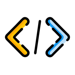 Obraz premium Illustration of icon of programming brackets