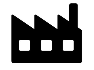 工場のシルエット（アイコン）