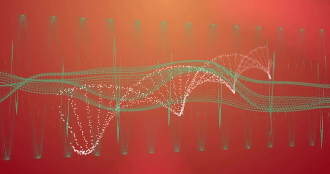 Timer reaching one second starting particles forming fan arcs on green waveform for insights