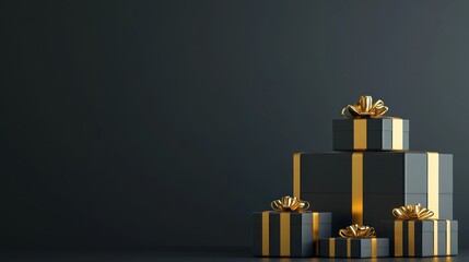 Black and Gold Gift Boxes
