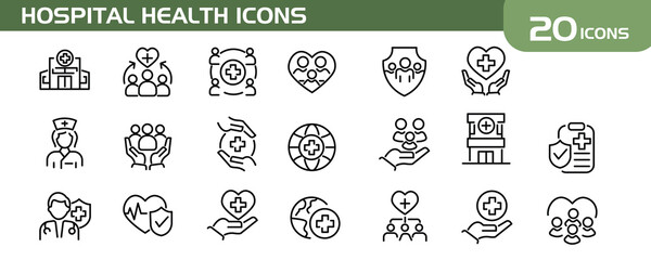 Hospital Health Icon Suitable for data icon and presentation infographic needs