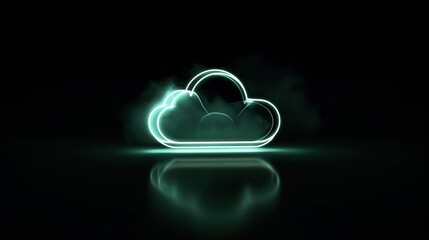 Neon Cloud Icon