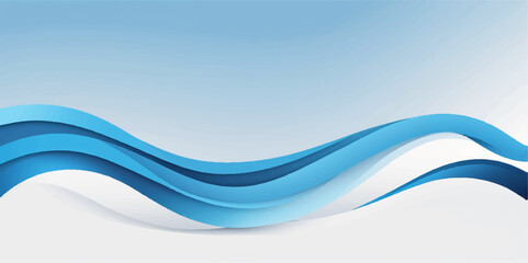 Abstract blue wave design with flowing lines and a smooth, light water texture