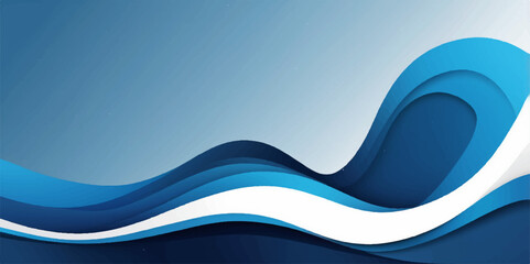 Abstract blue wave design, a flowing vector illustration for modern backgrounds and web banners