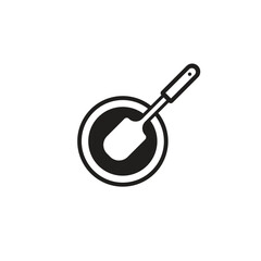 frying pan vector for logo template