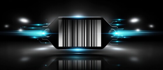 Futuristic barcode tag