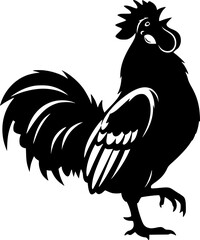 Obraz premium rooster silhouette 