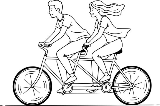 Couple Tandem Ride
