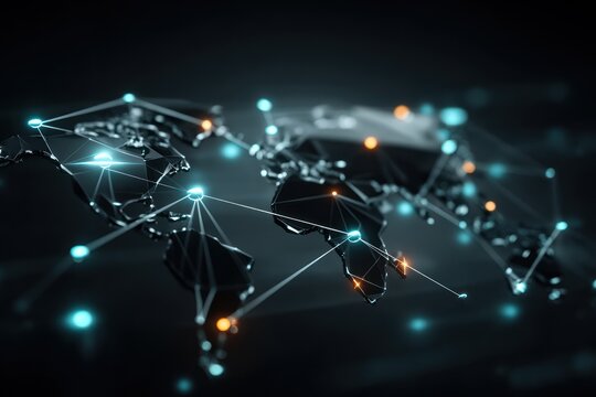 Global network connection map