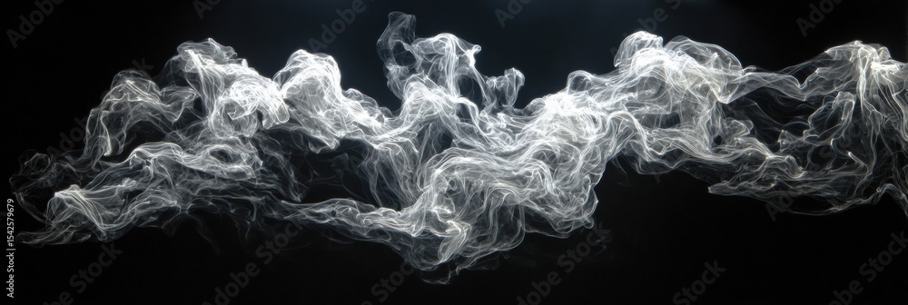 Aufkleber Floating Soft Cotton Nerves Create an Ethereal Display in a Minimalist Studio With Subtle Lighting