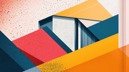 Colorful abstract geometric shapes.