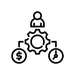 Resource Management line icon