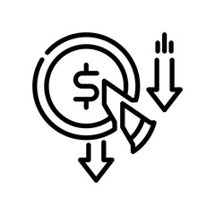 Cost Reduction line icon