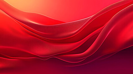 Fluid Red Waves: Abstract Artistic Design